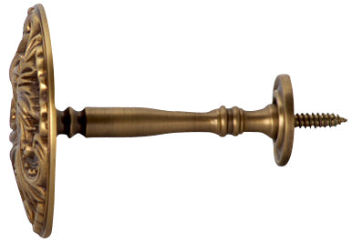 Solid Brass Baroque Curtain Tie Back (Antique Brass Finish)