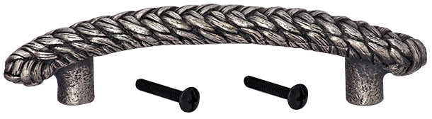 5 1/4 Inch (3 3/4 Inch c-c) Solid Pewter Braided Rope Design