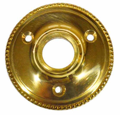 2 3/8 Inch Small Traditional Round Rosette (Polished Brass Finish)