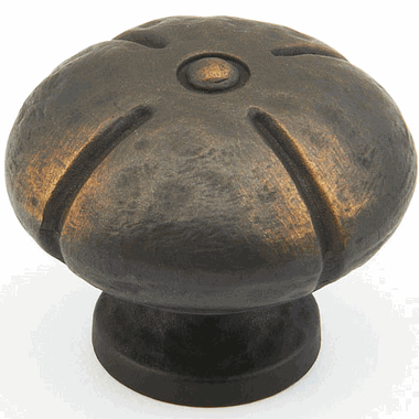 SCHAUB 1 3/8 Inch Siena Round Knob (Ancient Bronze Finish)