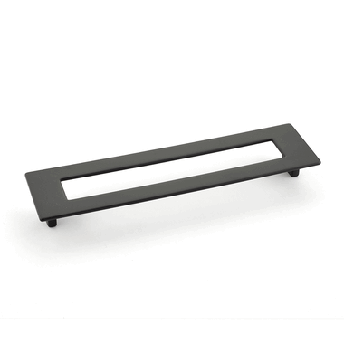 SCHAUB 8 1/2 Inch (7.5 Inch c-c) Finestrino Rectangle Pull (Matte Black Finish)