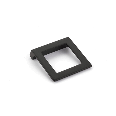 SCHAUB 2 1/4 Inch (1.25 Inch c-c) Finestrino Angled Square Pull (Matte Black Finish)