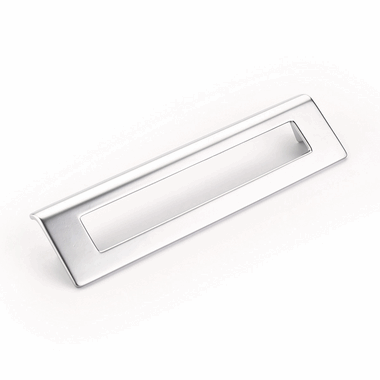 SCHAUB 7 Inch (6.25 Inch c-c) Finestrino Angled Rectangle Pull (Matte Chrome Finish)