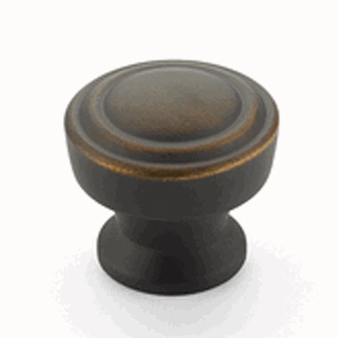 SCHAUB 1 1/4 Inch Menlo Park Classic Round Knob (Ancient Bronze Finish)