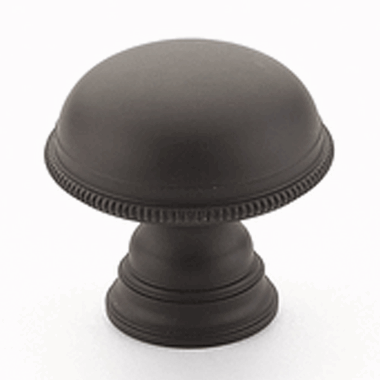 SCHAUB 1 1/4 Inch Atherton Smooth Surface Round Knob (Oil Rubbed Bronze Finish)