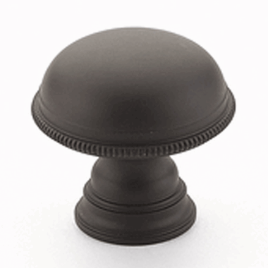 1 1/4 Inch Atherton Smooth Surface Round Knob (Oil Rubbed Bronze Finish)