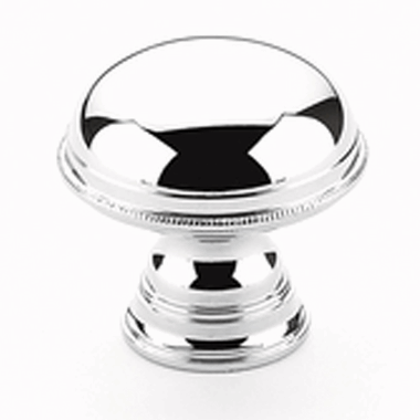 1 1/4 Inch Atherton Smooth Surface Round Knob (Polished Chrome Finish) SCHAUB