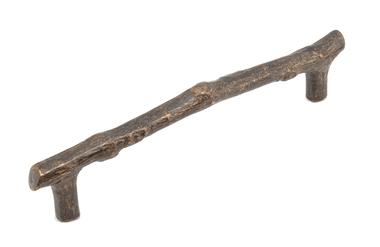 7 1/4 Inch (6 Inch c-c) Mountain Branch Pull (Ancient Bronze Finish)