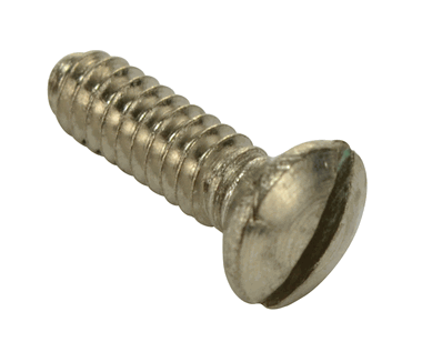 Single 1/2 Inch Solid Brass Wall Switch Plate Screw (Polished Nickel Finish)