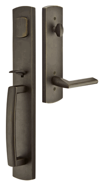Solid Brass Longmont Style Mortise Entryway Set (Oil Rubbed Bronze)