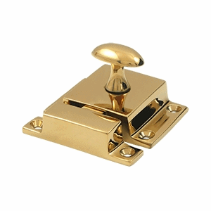 1 3/5 x 2 1/3 Inch Solid Brass Cabinet Lock (Polished Brass Finish)