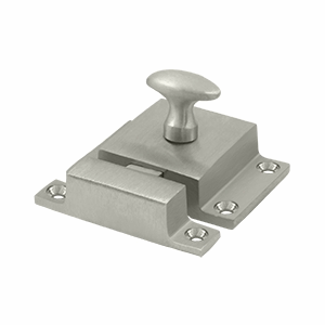 1 3/5 x 2 1/3 Inch Solid Brass Cabinet Lock (Brushed Nickel Finish)