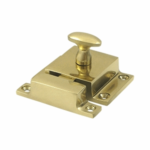 DELTANA 1 3/5 x 2 1/3 Inch Solid Brass Cabinet Lock (Polished Brass Finish)