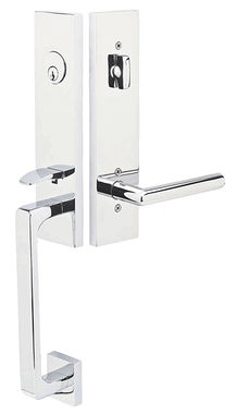 Solid Brass Mormont Style Mortise Entryway Set (Polished Chrome Finish)