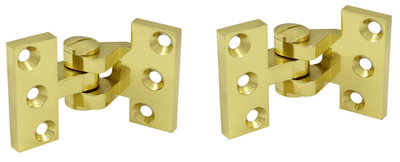 2 1/2 x 3 3/4 Inch Solid Brass Intermediate Pivot Hinge (Polished Brass Finish)