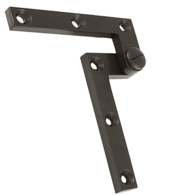 DELTANA 4 3/8 x 5/8 x 1 7/8 Inch Solid Brass Pivot Hinge (Oil Rubbed Bronze Finish)