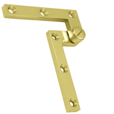 DELTANA 4 3/8 x 5/8 x 1 7/8 Inch Solid Brass Pivot Hinge (Polished Brass Finish)