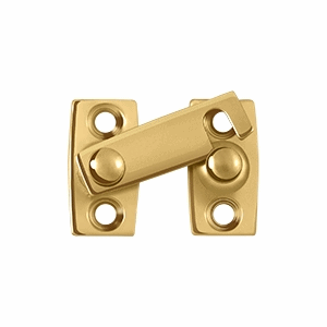 DELTANA 1 3/16 Inch Solid Brass Shutter Bar Door Latch (PVD Finish)