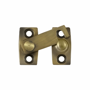 1 3/16 Inch Solid Brass Shutter Bar Door Latch (Antique Brass Finish)