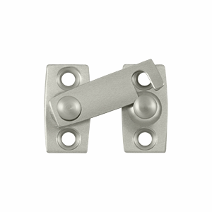 DELTANA 1 3/16 Inch Solid Brass Shutter Bar Door Latch (Brushed Nickel Finish)