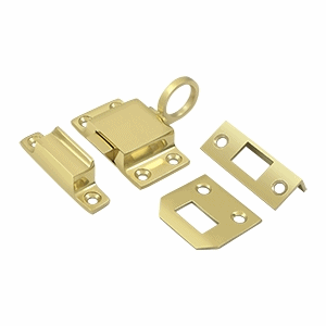 DELTANA 1 5/8 Inch Solid Brass Transom Catch (Polished Brass Finish)