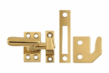 1 5/8 Inch Solid Brass Window Lock Casement Fastener (PVD Finish)