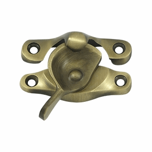 Solid Brass Window Sash Lock 1 inch X 2 5/8 inch (Antique Brass Finish)