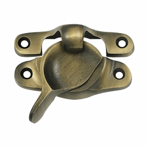 Solid Brass Window Sash Lock 1 1/8 inch X 3 inch (Antique Brass Finish)