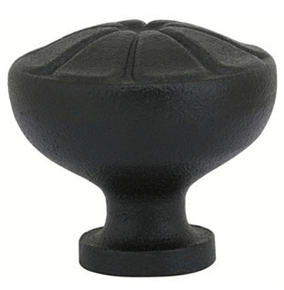 1 Inch Wrought Steel Petal Knob (Flat Black Finish)