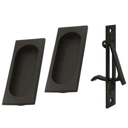 Square Style Single Pocket Passage Style Door Set (Oil Rubbed Bronze Finish)