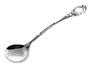 Tall Master Salt Cellar Spoon Sterling Silver